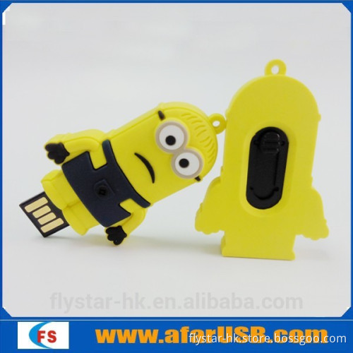 Cartoon Despicable Me usb stick Minions Usb pull and push usb